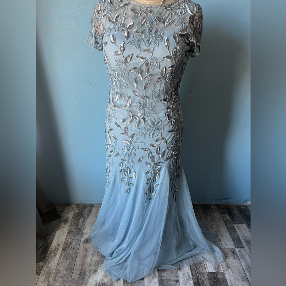 Beautiful Adrianna Papell Gown sequined & beaded